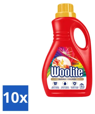 Produktbild von 10 x Woolite Color Flüssigwaschmittel mit Keratin für Buntwäsche 0,9 L - Vorteilspackung - 10 Stücke