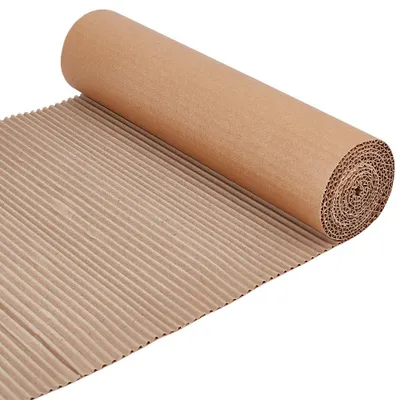 Produktbild von Rollen aus braunem Wellpappe - 2 m x 30 cm - 2,5 mm dick - DIY Verpackungsmaterial