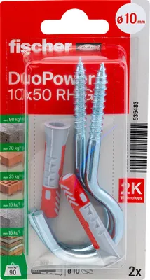 Produktbild von fischer Allzweckdübel DuoPower 10 x 50 RH G, 2 Stück