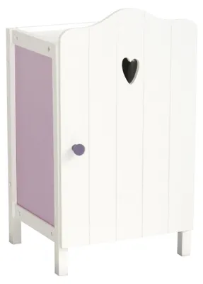 Produktbild von roba Puppenkleiderschrank 'Fienchen', zum Verstauen von Puppenkleidung und Zubehör, weiß lackiert