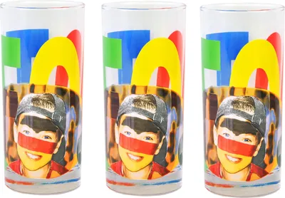 Zdjęcie produktu dla zestaw 3 szklanek do wody Face Tatoo