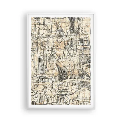 Produktbild von Gerahmtes Poster - Weißer Rahmen - Graffiti Kritzeleien Zeichnen - 70x100 cm - Wand Bild - Wanddeko - Wandbilder - Kunstposter - Wandposter - Bilderrahmen - Bilder - Kunstdruck - P2WPA70x100-5047