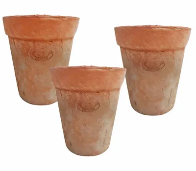 Produktbild von Blumentopf Set Terracotta Aged 3 Stück Pflanztopf Mediterran Ø 12,5 cm