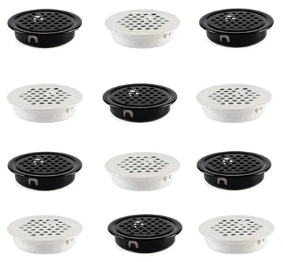 Image de Ensemble de 12 grilles de ventilation rondes en acier inoxydable