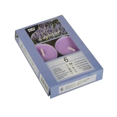 Produktbild von Papstar 81934, Rund, Violett, Lavendel, 4 h, 6 Stück(e)