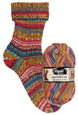 Produktbild von Opal In Variation nach Hundertwasser Werken 100 g Pullover- & Sockenwolle 425 m Farbe 4054 - Abschied aus Afrika