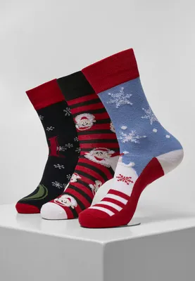 Produktbild von Ponožky Urban Classics Santa Ho Christmas Socks 3-Pack multicolor - 35–38