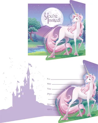 Produktbild von Einhorn Fantasy 8 Einladungskarten