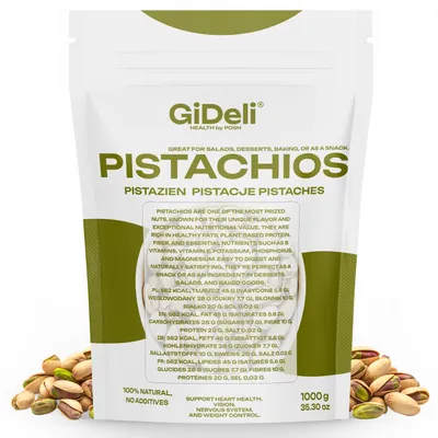 Produktbild von Pistazien 1kg Geröstet Gesalzen mit Schale Vegan Keto Proteinreich Natur GiDeli