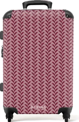 Produktbild von NoBoringSuitcases.com® Großer Koffer - Paars patroon - Kombinationsschloss TSA - Hartschalen Trolley 4 Rollen - 72 liter - Reisekoffer - 66 cmKoffer Mittelgroß 67x43x25 cm, 72L,