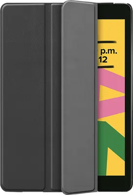 Image de Cazy Housse pour Tablette compatible avec iPad 9e generatie (2021) 10.2 inch / 8e generatie (2020) 10.2 inch / 7e generatie (2019) 10.2 inch - Étui TriFold Bookcase - Noir