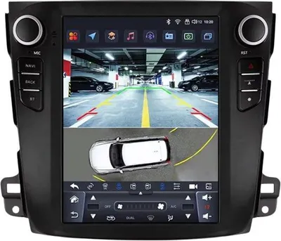 Zdjęcie produktu dla Radio samochodowe z Bluetooth i kamerą – CarPlay – Do Mitsubishi Outlander XI 2 (2008–2011) – Kompatybilne z Apple i Android – System stereo – Nawigacja – System nawigacji samochodowej