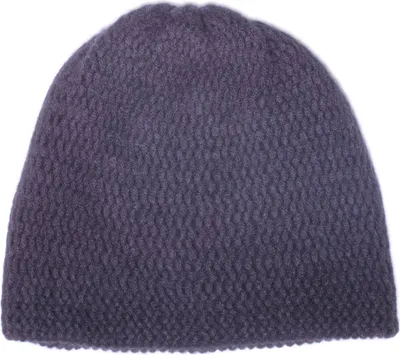 Produktbild von TUMELO 100% Kaschmir Mütze Damen & Herren, edle Cashmere Beanie Strickmütze, Uni, warme Wintermütze - Schwarz