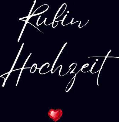 Produktbild von Gästebuch "Rubin Hochzeit"- Premium Gästebuch Blanko