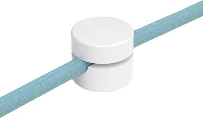 Immagine prodotto di Creative-Cables Passacavo fissaggio a parete universale – (Bianco, Ø 2,2 cm, 2 pezzi, per cavo Ø max 7 mm) – Include vite e tassello – Non adatto per cavi a larga sezione
