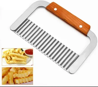 Produktbild von Edelstahl Wellenschneider Gemüsehobel, Kartoffelschneider Kartoffel Cutter Seifenschneider Küche Schneidwerkzeug für Kartoffeln Karotten Gurken Handge