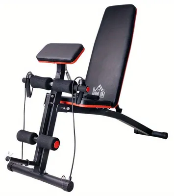 Obrázek produktu pro Fitness lavice – Nastavitelná posilovací lavice – Skládací – Maximální nosnost 120 kg – Ergonomický černý design