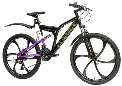 Obrázek produktu pro Horské kolo 26 palců IwoBike MTB, celoodpružené, unisex, výbava Shimano, hliníková kola