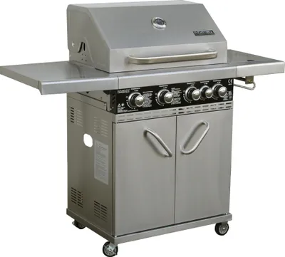 Produktbild von Vaiko Chef 4 Gasgrill Echte Edelstahl Konstruktion Grillstation Grillwagen 4+1
