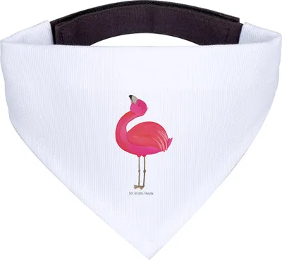 Produktbild von Mr. & Mrs. Panda Halstuch Für Hunde Flamingo Stolz - Weiß - Geschenk, Hund, Freundin, Freude, Tuch, Mama, Rosa, Hundeschal