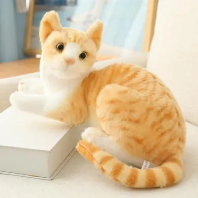Productafbeelding van Knuffel, kat, pluche, 26 cm, oranje - A