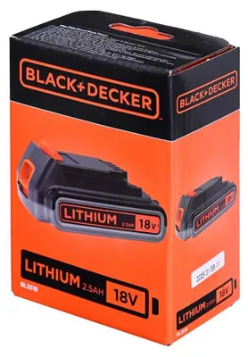 Produktbild von Black & Decker BL2518 Akku, Akku, Lithium-Ion (Li-Ion), 2,5 Ah, 18 V, Black & Decker, Schwarz, Orange