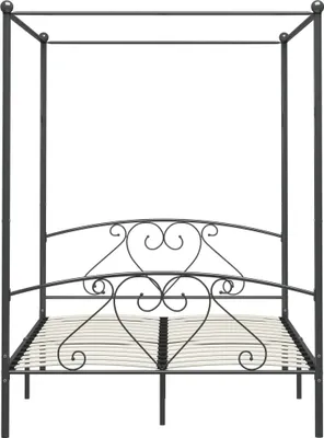 Produktbild von "im Sonderangebot"Himmelbett-Gestell - CLORIS - Doppelbett - Robust und langlebig - Grau Metall 140 x 200 cm - Einfache Montage -   - DEMöbel6349813