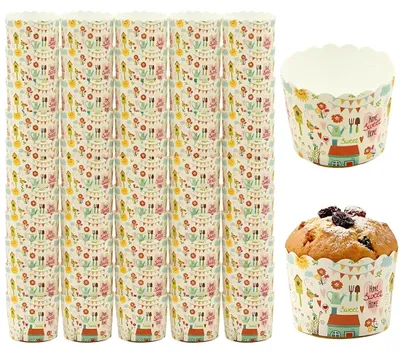 50 Papier-Muffinförmchen, 5 cm Ø, Antihaft, für Gebäck & Events