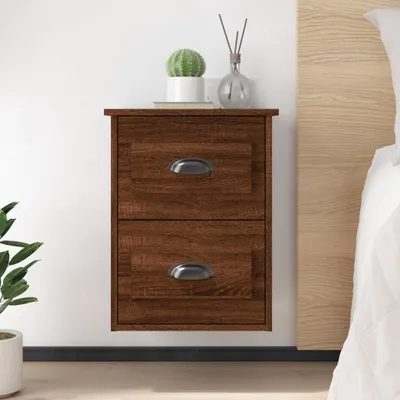 Produktbild von vidaXL Wand-Nachttisch Braun Eichen-Optik 41,5x36x53 cm