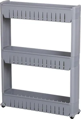 Produktbild von Badregal schmal grau, Kunststoff 54x72x12cm