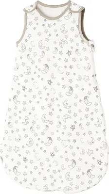 Produktbild von Baby Schlafsack, ärmellos, 1,5 Tog Winterschlafsack, Kleinkind, weich gefütterte Baumwolle, ganzjährig, Babyschlafsäcke für Kleinkinder (Mondstern, 67-75cm)