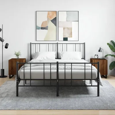 Produktbild von The Living Store Nachttische 2 Stk. Braun Eichen-Optik 40x40x50 cm Holzwerkstoff