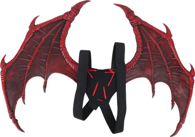 Produktbild von Drachenflügel-Requisite, Partydekoration, Karneval, Cosplay, Kostümflügel für Halloween, Rot