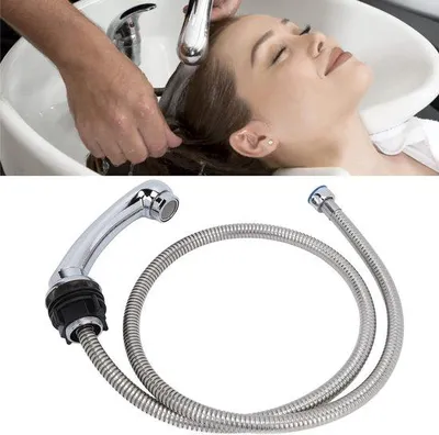Image de Douche professionnelle, pomme de douche, kit de tuyau pour shampoing, acier inoxydable, 50 cm