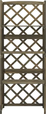 Obrázek produktu pro vidaXL Mříž s policemi šedá 55x30x140 cm Masivní jedlové dřevo