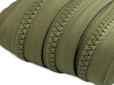 Produktbild von Kunststoff-Reißverschluss 10m endlos Profil 5mm, Farbwahl - Profilreißverschluss,298 khaki