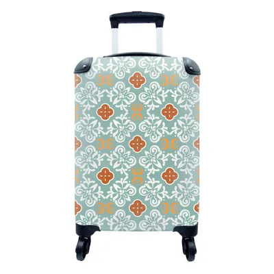 Produktbild von MuchoWow® Koffer Handgepäck Trolley Rollkoffer Kleine Reisekoffer mit 4 Rollen - Muster - Blumen - Abstrakt - Cabin Size < 55x40x23 cm & 55x40x20 cm - Fotokoffer - Kabinenkoffer - Boardgepäck - Reise-Box - Reisekoffer - Reisegepäck - Koffer mit Bild - Trolley für Kinder