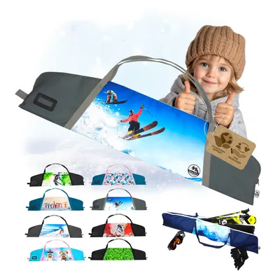 Produktbild von Skitasche für Kinder Kinderskitasche Skisack für Ski und Skistöcke Skibag Skicover wasserdicht 105cm 125cm 145cm (Modell 6/145cm)