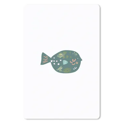 Produktbild von MuchoWow® Mauspad Mousepad Pastell - Grün - Fisch 40x60 cm - Mousepads - Maus Mat - Pad - Mausunterlage - Schreibtisch Accesoire