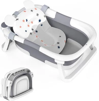 Productafbeelding van Opvouwbaar babybadje voor pasgeborenen en peuters - Compact en ideaal voor reizen