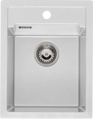 Produktbild von Reginox Spüle AMSTERDAM 34 in PURE WHITE mit Armaturenbank / Ausschnitt: 386 x 496 mm / Regi Granite