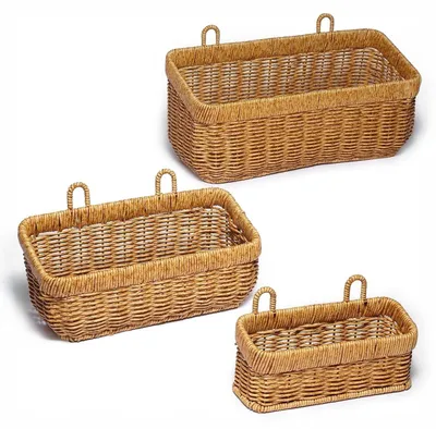 Produktbild von Set aus 3 handgewebten Wandkörben