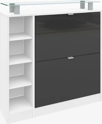 Produktbild von Schuhschrank "Dolly" graphit-glänzend