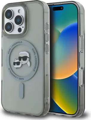 Zdjęcie produktu dla Karl Lagerfeld Klhmp16Xhlskck Iphone Pro Max 6.9" Czarny/Black Hardcase Iml Metal Karl&Choupette Head Magsafe