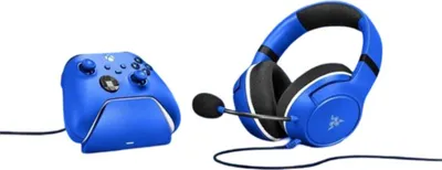 Immagine prodotto di Razer, cuffie da gioco Kaira X e caricatore rapido per controller Xbox, blu
