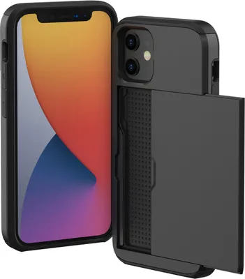 Produktbild von imoshion Backcover mit Kartenfach iPhone 12 Mini - Schwarz