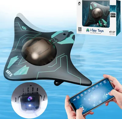 Produktbild von Fernsteuerboot,Drahtlose Verbindung Fernsteuerbares Fotografie-Boot,HD-Kamera,LED-Frontlicht,Doppelpropeller,Gyroskop-Steuerung