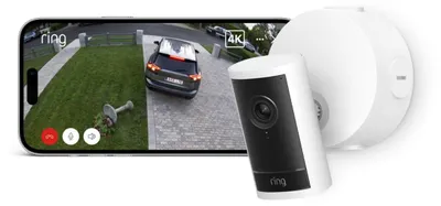 Produktbild von Ring Camera Pro, IP-Sicherheitskamera, Draußen, Verkabelt & Kabellos, Decke/Wand, Weiß, Wetterbeständig