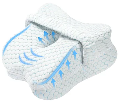 Produktbild von Beinkissen ergonomisch, Memory Foam, mit abnehmbarem Bezug, 1 Stück, für die Knie