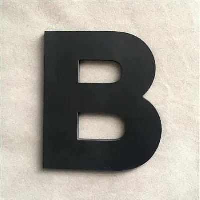 Image de Autocollant mural lettre noire 9 x 7,4 cm, lettre B